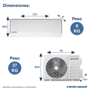 Aire Acondicionado Electra Trend A Split F/C 2752. Frigorias ETRDO32TC